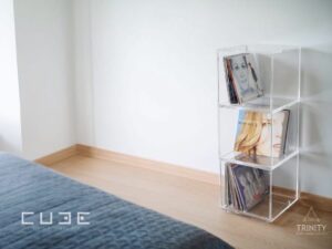 ตู้เก็บแผ่นเสียง ขนาดสามชั้น Acrylic Box 10mm 38*38 cm